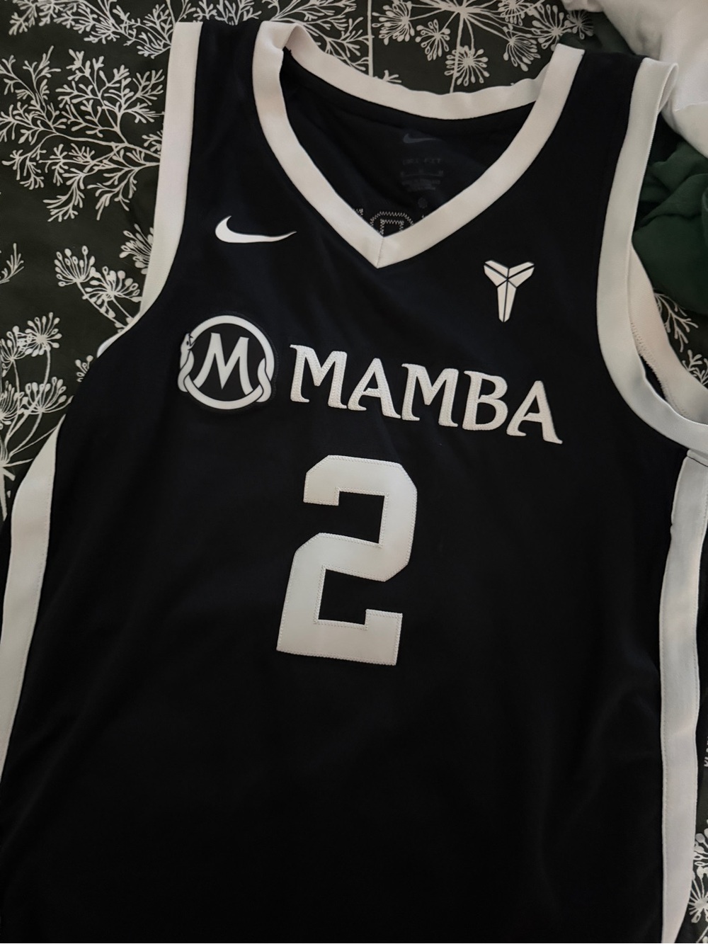 Nike Black and White Mamba Basketball Jersey #2
